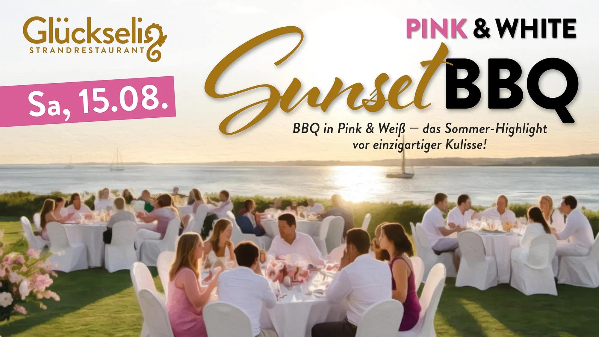Pink & White Sunset BBQ 1